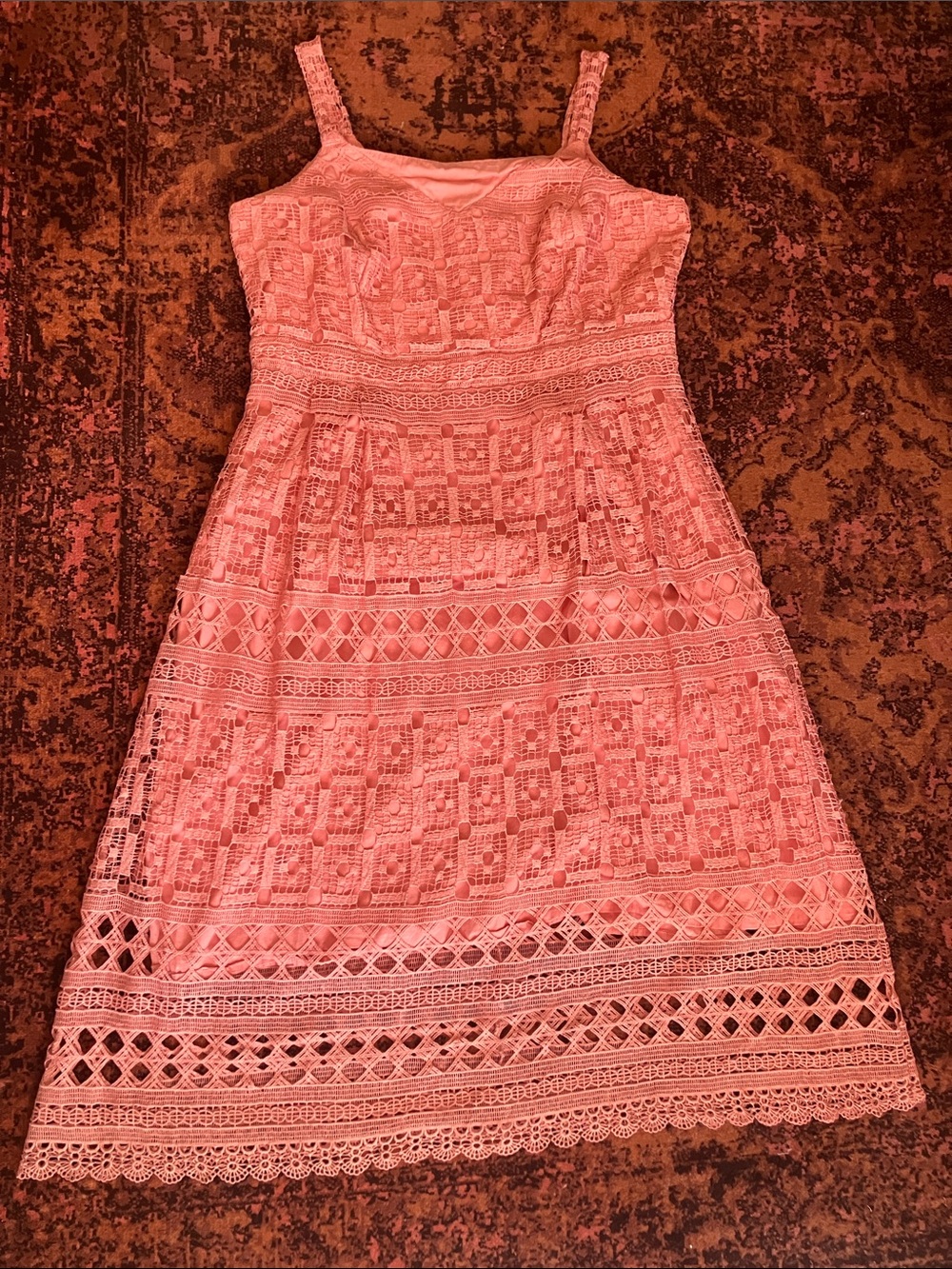 City Chic Pink Lace Midi Dress